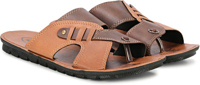 WOCMEC Men Slippers(Brown , 6)