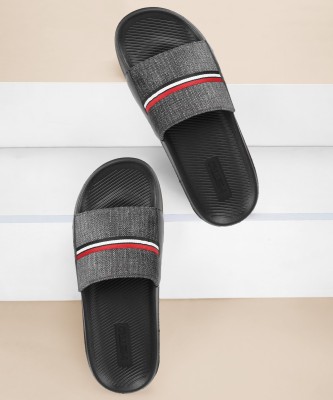 METRO Men Slides(Black , 8)