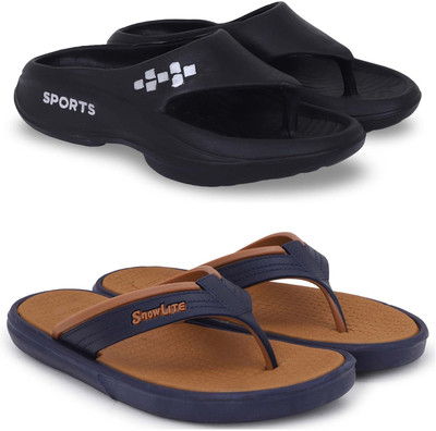 KAPYANSH Men Slippers(Black, Brown , 10)