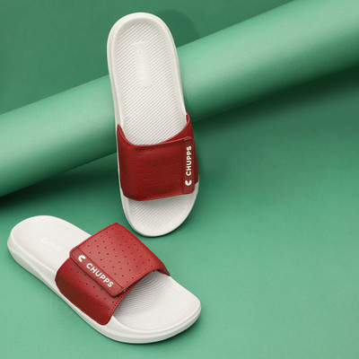 Chupps Men Classic Grey/Maroon Men's Comfortable Slides & Flip Flop Slides(Maroon , 7)