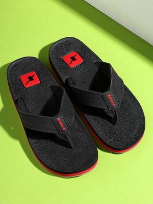 Sparx Men Slippers(Black, Red , 8)