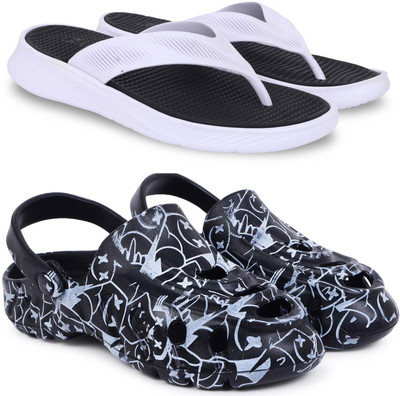 Kapani Fashion Men Slippers(Black, Black , 6)