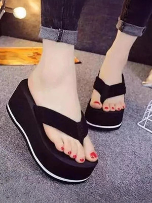 Flopsie Women Flopsie Women Stylish Soft Comfortable Slipper Lightweight Dailywear Slippers(Black , 7)
