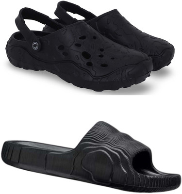 KAPYANSH Men Clogs(Black, Black , 6)