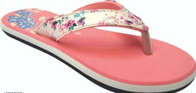 house of common Women Flip Flops(Pink , 8)