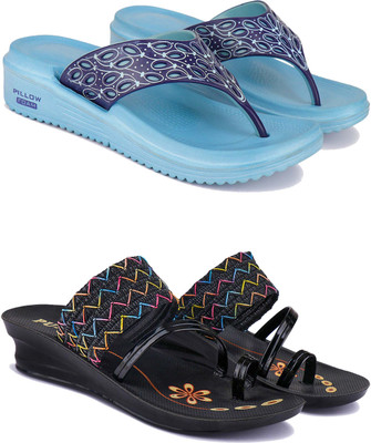 DRACKFOOT Women Slippers(Black , 7)