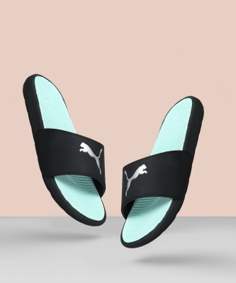 PUMA Women Slides(Black , 6)