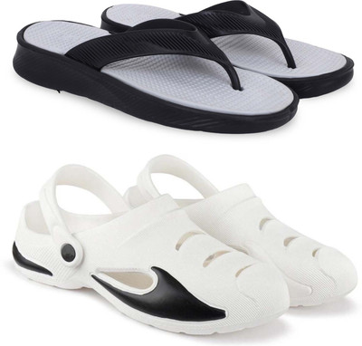 Kapani Fashion Men Slippers(Grey, White , 6)