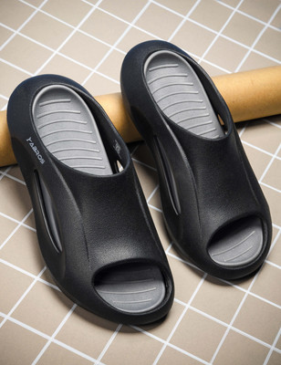 Abros Men Slides(Black , 8)