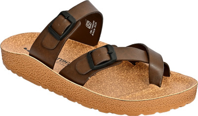 aerowalk Men Slippers(Brown , 6)