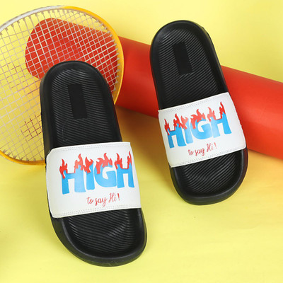 Shoe Mate Men Slippers(White, Black , 8)