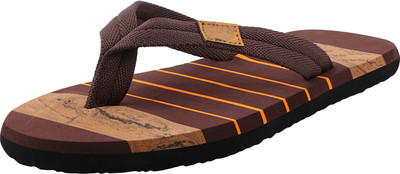 ADOBO Men Men's Light comfortable and stylish Multicolor Fabrication Slipper� Flip Flops(Brown , 9)