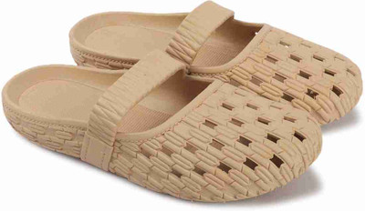 Brofoot Women Flip Flops(Beige , 8)