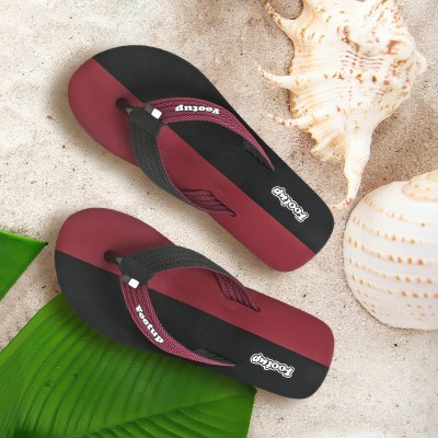 Footup Men Comfortable|Ultra-Light|Stylish and Trendy|Flip Flops for Slippers(Maroon , 6)