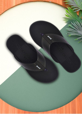 DR STTEP Men Orthopedic Slippers for Men Comfort Fit Soft Cushion Lightweight Slippers(Black , 10)