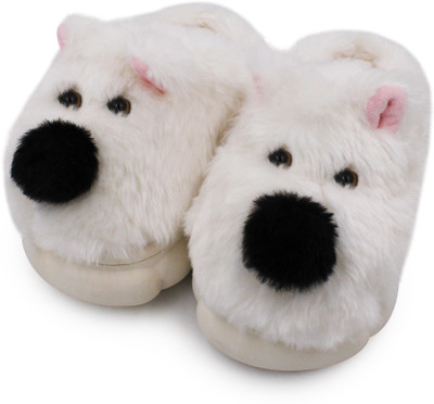 VRITRAZ Women Slippers(White , 8)