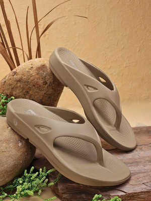 Neoz Women Levirex Lightweight with Arch Support Durable Anti-Skid & Stylish Dailywear| Flip Flops(Brown , 5)