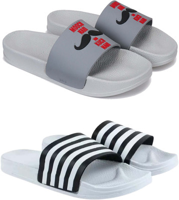 DRACKFOOT Men Slides(White , 10)