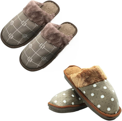 Mahi Enterprises Men Flip Flops(Beige, Brown , 6)