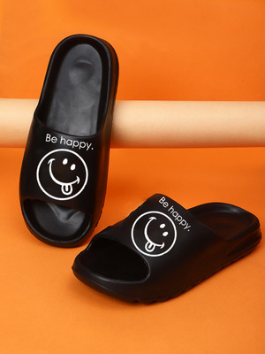 KAPYANSH Men Slides(Black , 8)