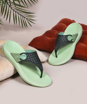 slipover Women Doctor Soft|Orthopedic|Comfort|Lightweight|Durable|Diabetic|Non Slip Slipper Flip Flops(Green , 8)