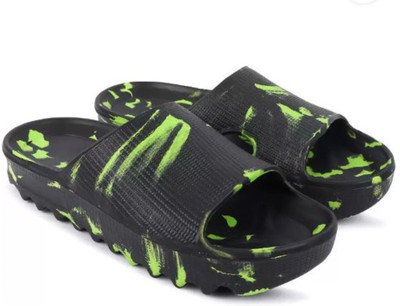 Ammar Collection Men Slides(Green, Black , 7)