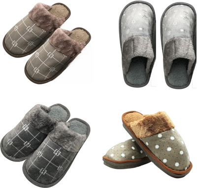 Mahi Enterprises Men Flip Flops(Beige, Grey, Grey, Brown , 7)