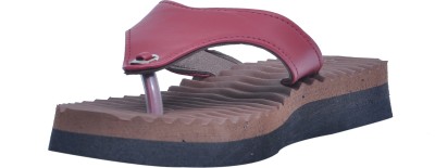 Steplite Women Flip Flops(Maroon , 8)