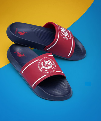 U.S. POLO ASSN. Men Slides(Red , 8)