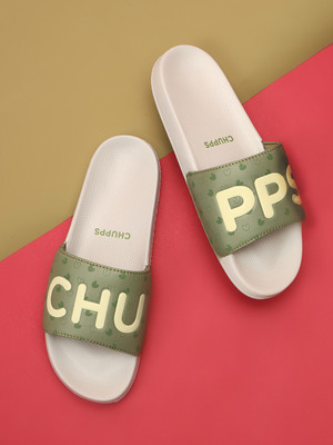 Chupps Women Lovebug Green Grey Slides Slippers Soft Lightweight Flip Flops For Flip Flops(Green , 8)