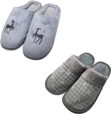 Mahi Enterprises Men Flip Flops(Grey, Grey , 9)