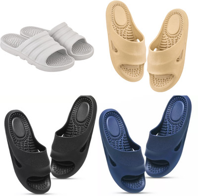 Feel alive Men Slippers(Multicolor , 8)
