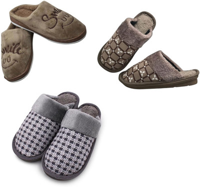 Mahi Enterprises Men Flip Flops(Brown, Beige, Grey , 6)