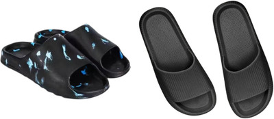 Sirex Men Slides(Black, Black , 6)