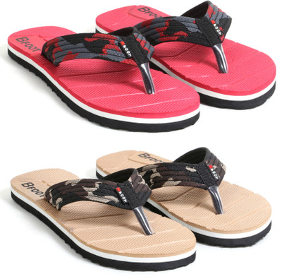 BFOOT Men Flip Flops(Multicolor , 10)