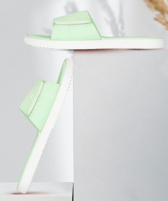 Bata Women Slides(Green , 3)