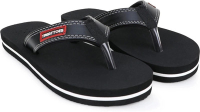 TREATTOES Men Men Soft & Stylish Slippers Lightweight Stylish Trending New Ortho Diabetic Flip Flops(Black , 10)