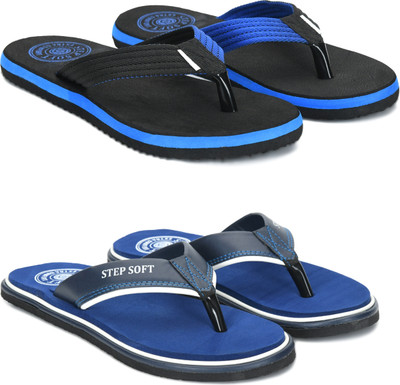 Stepsoft Men Slippers(Blue, Blue , 9)