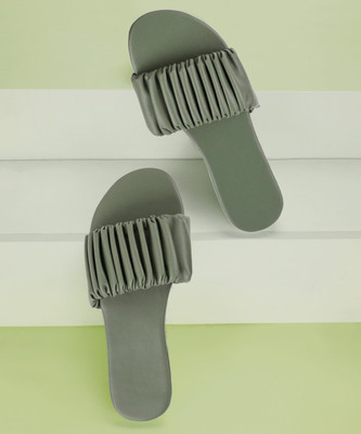 raj-rajeshwari collection Women Slides(Green , 9)