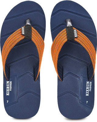 Kixrun Men Flip Flops(Blue , 8)
