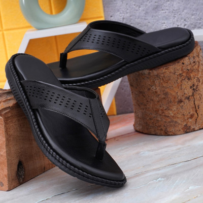 KLASSEN Men Sandals(Black , 6)