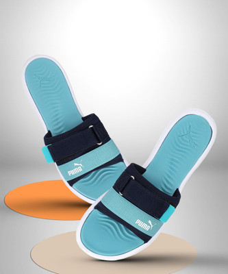 PUMA Women Twin Slide Women Slides(Blue , 5)