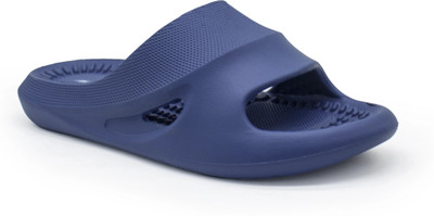 action Men Lightweight Comfortable Cushioned Stylish Slides(Navy , 8)