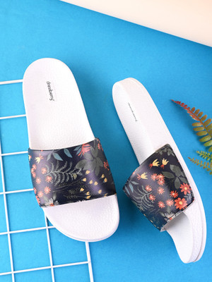 Dressberry Women Slides(White , 8)
