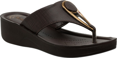 aerowalk Women Slippers(Brown , 3)