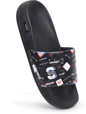 yoho Men Slides(Black , 8)