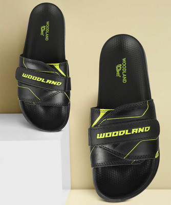 WOODLAND Men Slides(Black , 8)