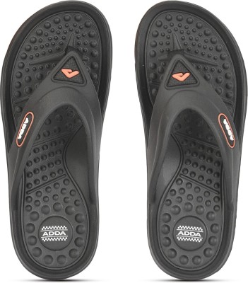 Adda Men Flip Flops(Black , 7)