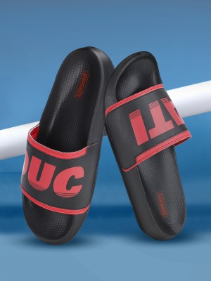 DUCATI Men Slides(Black , 7)