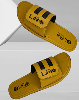 LifeO Men Slides(Gold , 7)